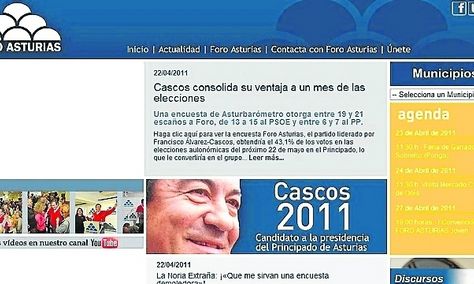 Web de Foro Asturias, cuyo dominio tiene De la Cruz.